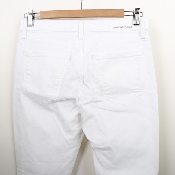 Current Elliott Distressed The 2 Years Destroyed White Skinny Jeans size 27 - Picture 7 of 10